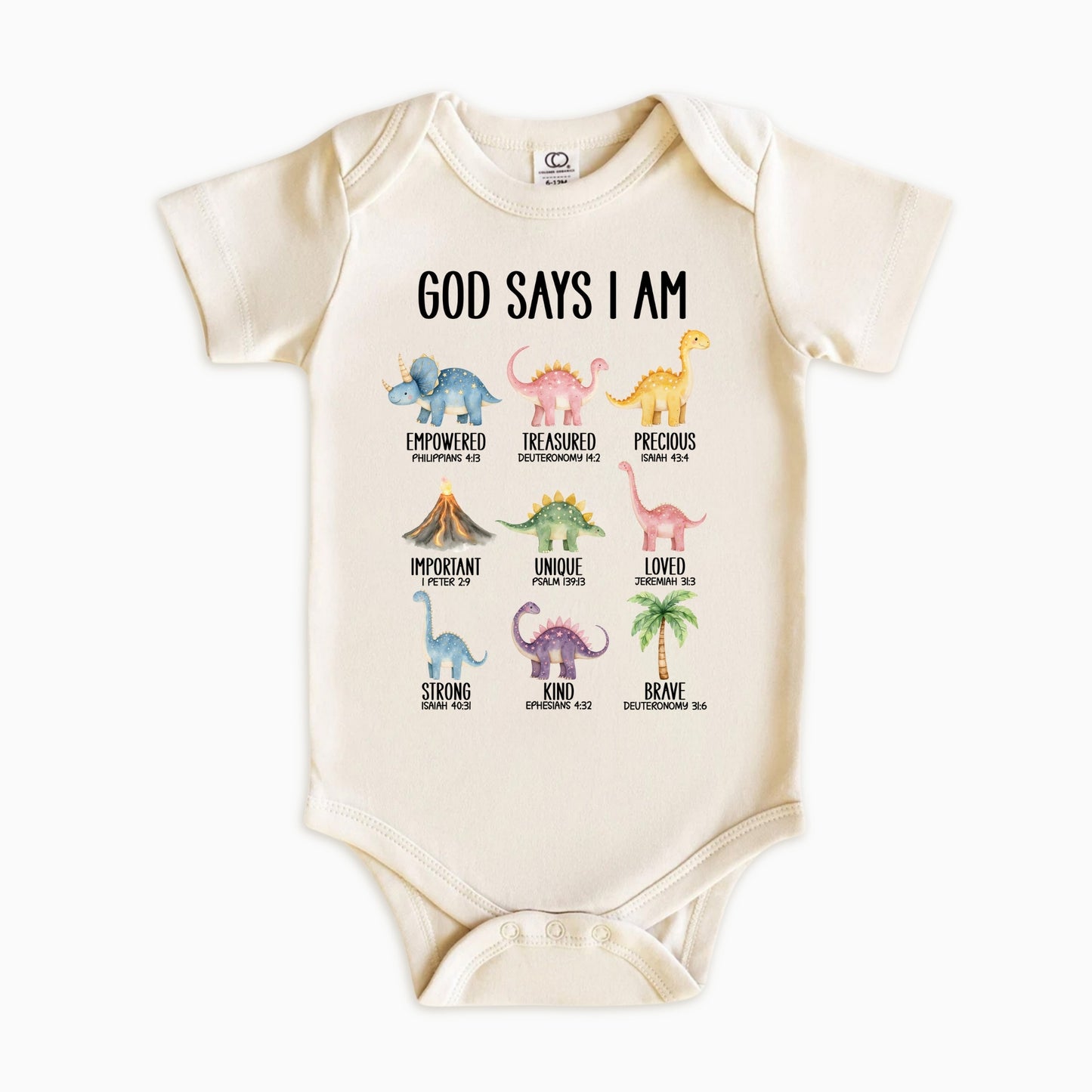 God Says I Am Kids Sweatshirt | Christian Affirmation Dinosaur Shirt for Toddlers