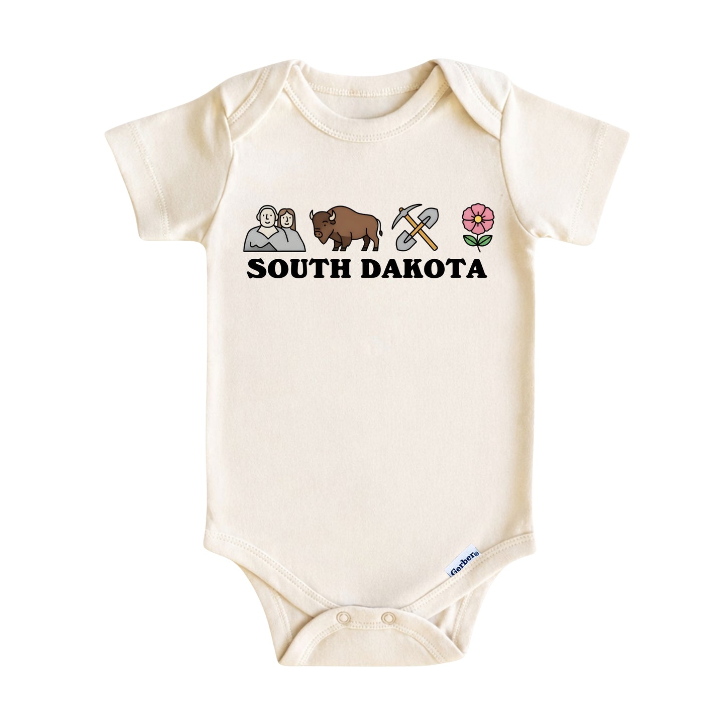 South Dakota Baby Onesie ®, Mount Rushmore State Baby Bodysuit for Boys Girls
