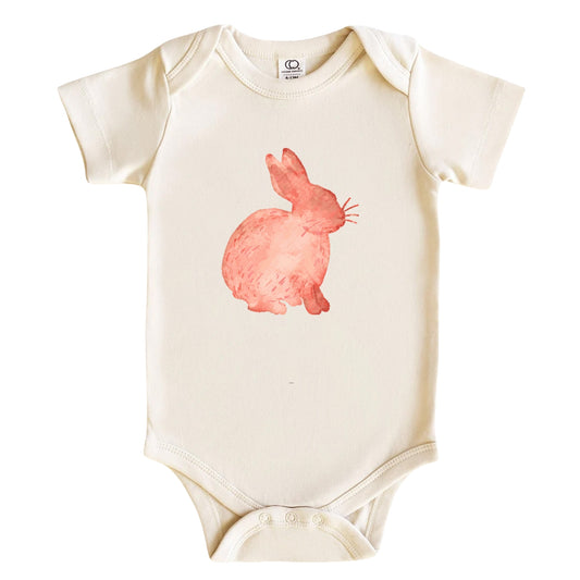 Watercolor Rabbit Baby Bodysuit