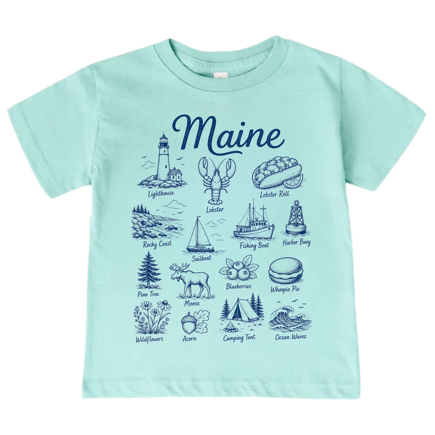 Maine Vacation Baby Bodysuit and T-Shirt