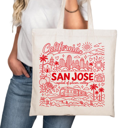 San Jose Symbols Tote Bag