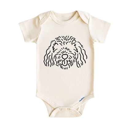 Doodle Dog Face ONESIE ®, Baby Bodysuit for Boys Girls
