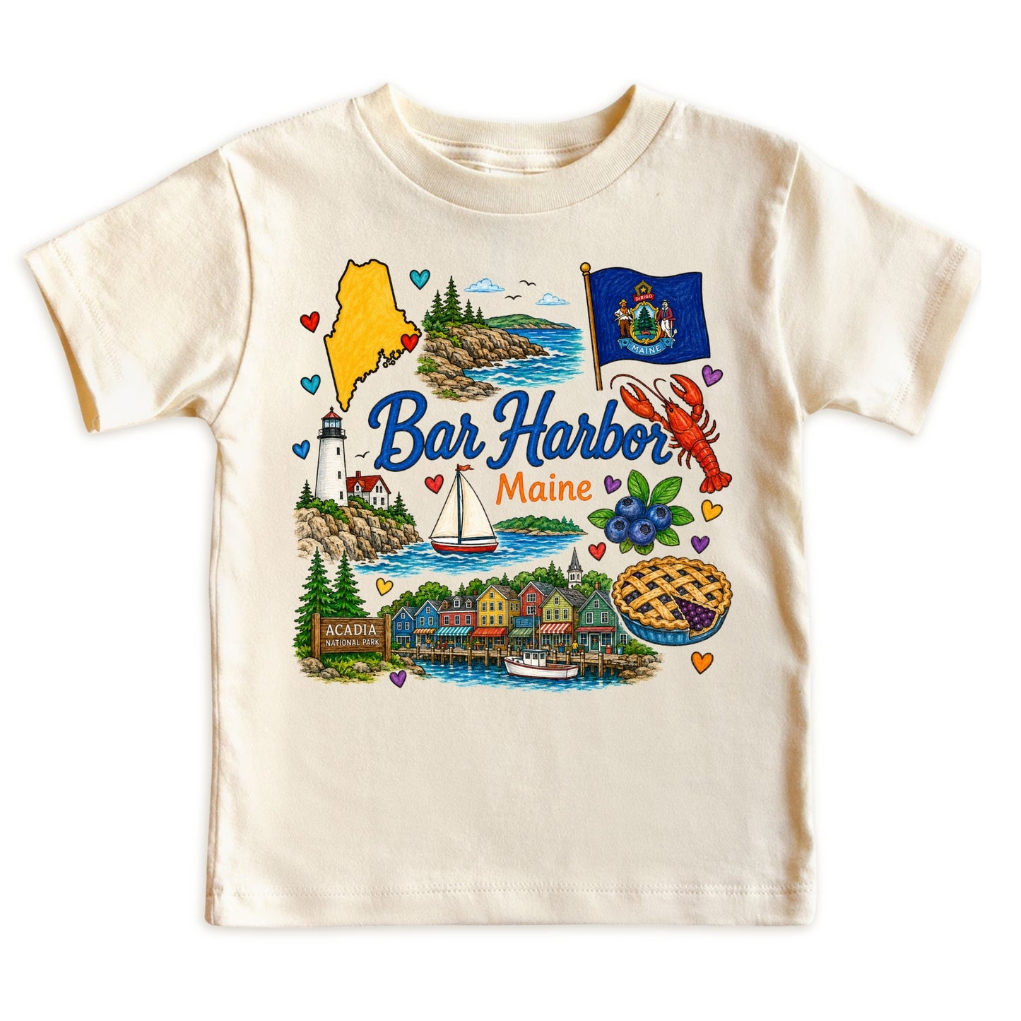 Bar Harbor Maine Baby Bodysuit for Boys Girls