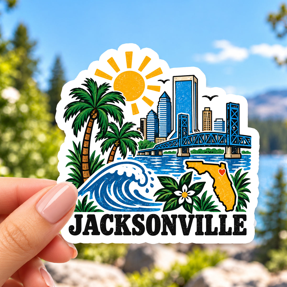 Jacksonville Retro Sticker