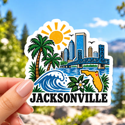 Jacksonville Retro Sticker