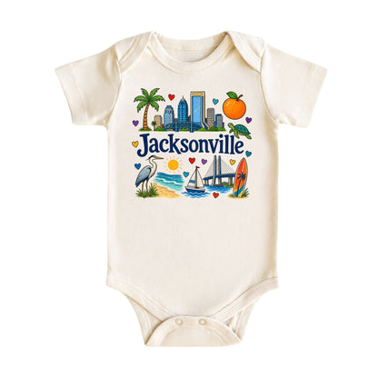 Jacksonville Baby Bodysuit for Boys Girls