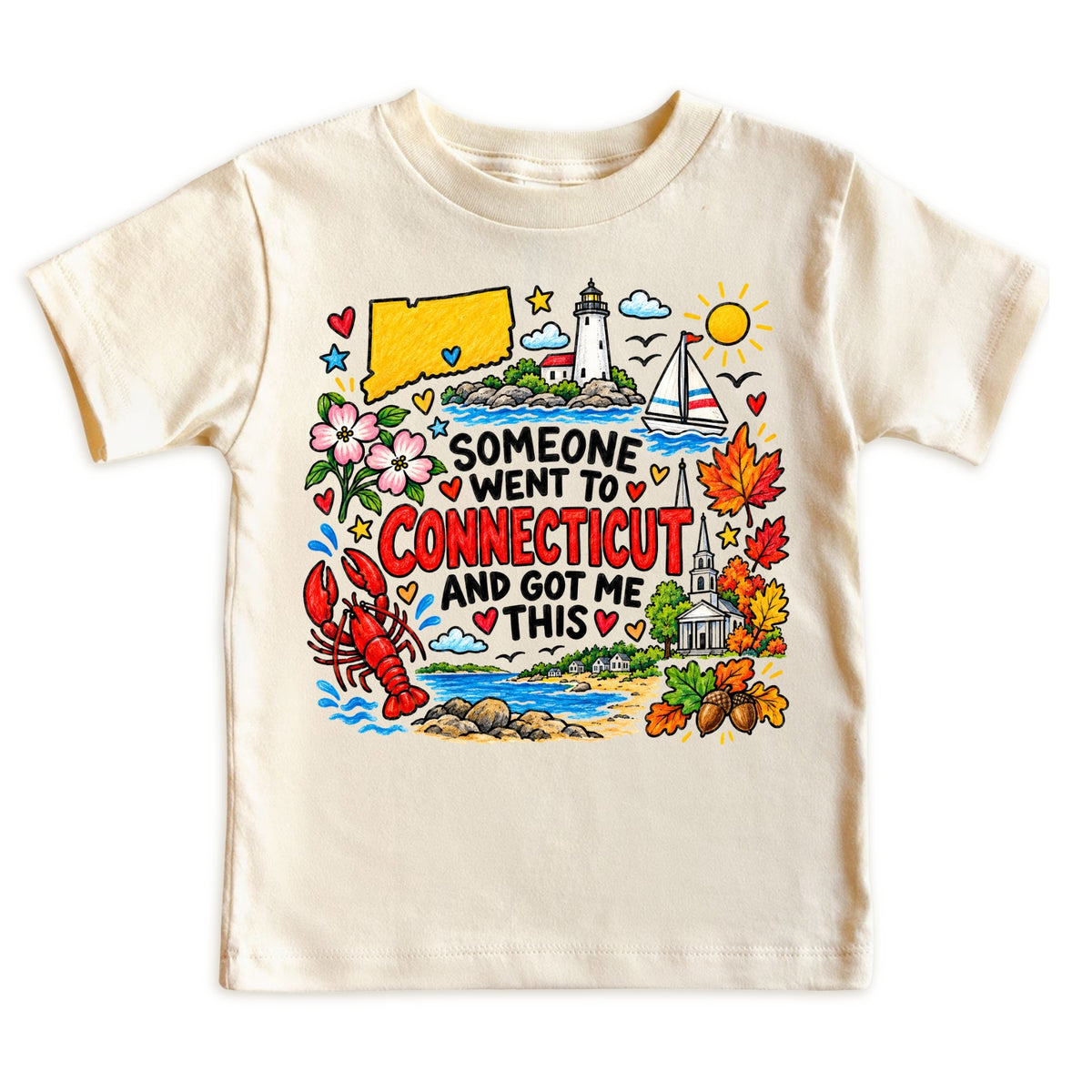 Connecticut Tee for Boys Girls
