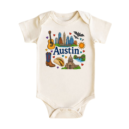Austin Baby Bodysuit for Boys Girls