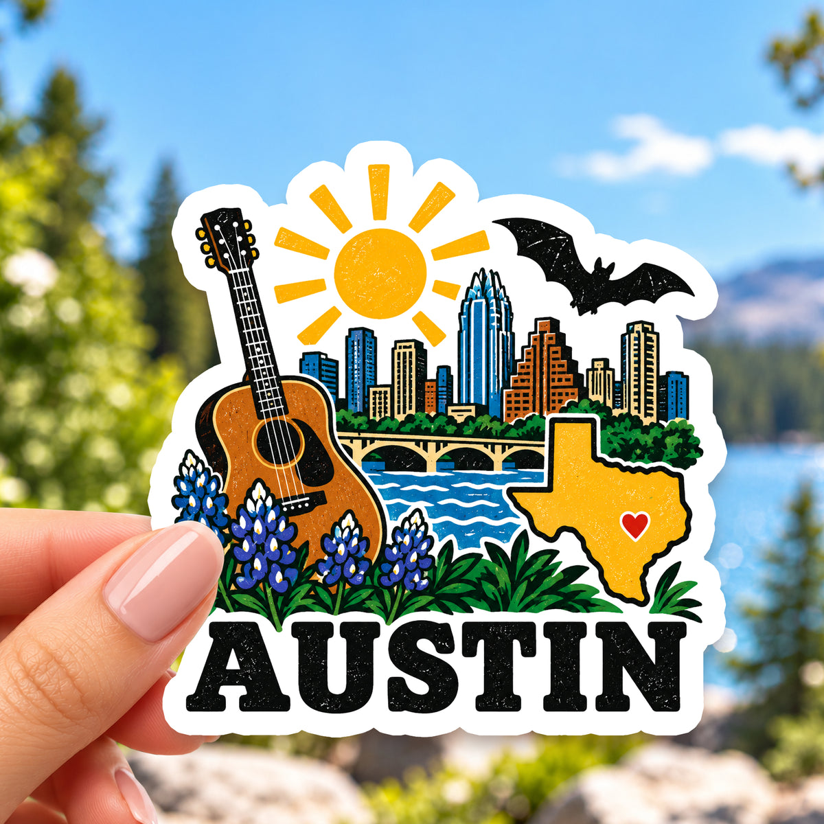 Austin Retro Sticker