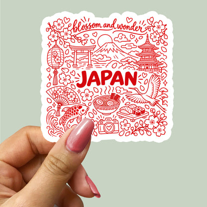 Japan Cultural Symbols Sticker