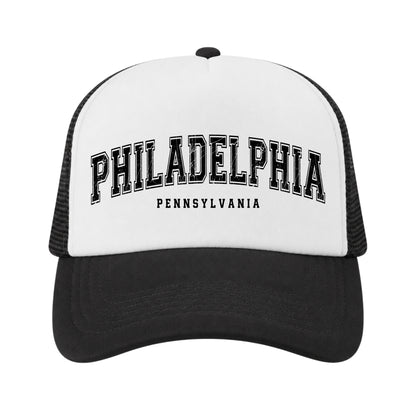 Philadelphia Trucker Hat for Kids & Adults, Philadelphia Pennsylvania Vacation, Souvenir Gifts