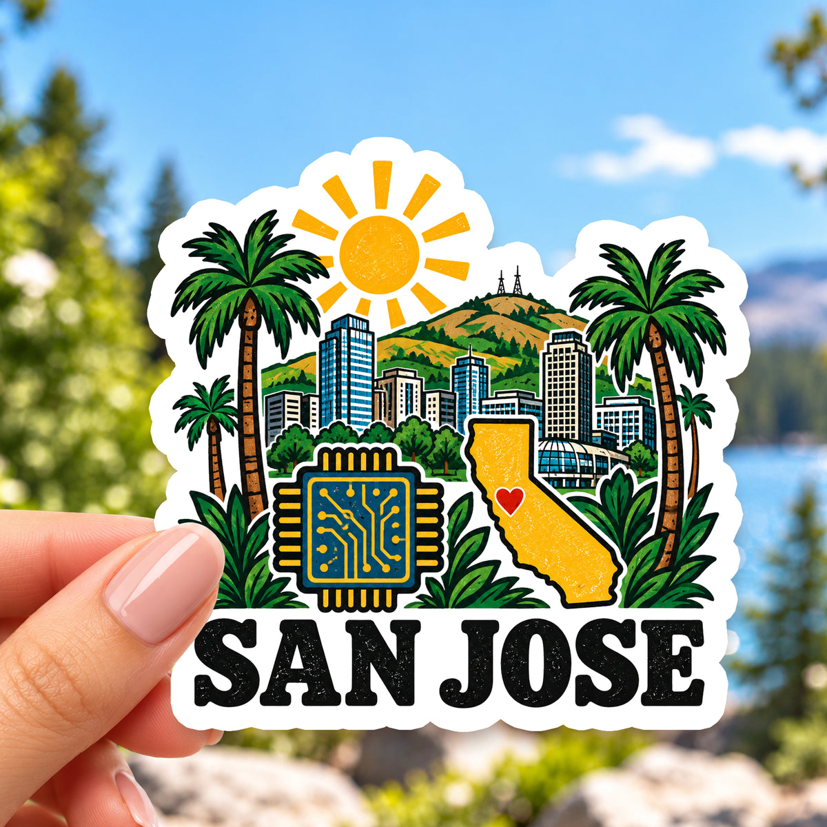 San Jose Retro Sticker