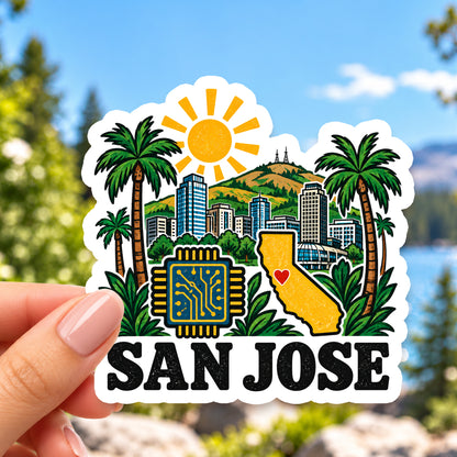San Jose Retro Sticker