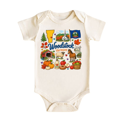 Woodstock Vermont Baby Bodysuit for Boys Girls