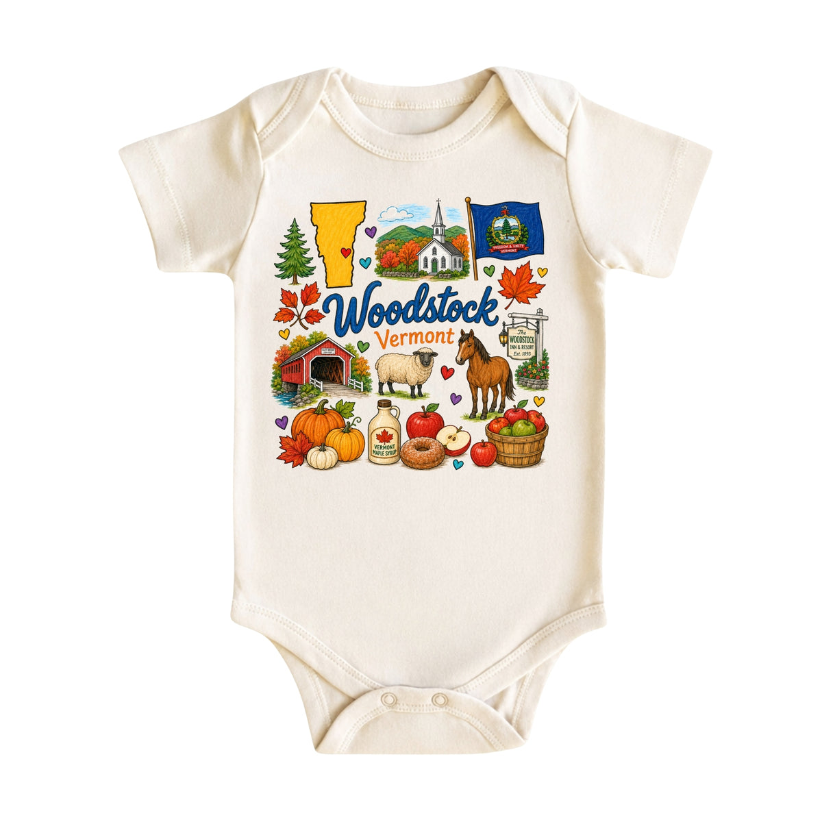 Woodstock Vermont Kids T-Shirt