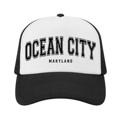 Ocean City Trucker Hat for Kids & Adults, Ocean City Maryland Vacation, Souvenir Gifts