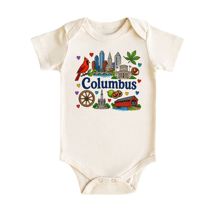 Columbus Baby Bodysuit for Boys Girls