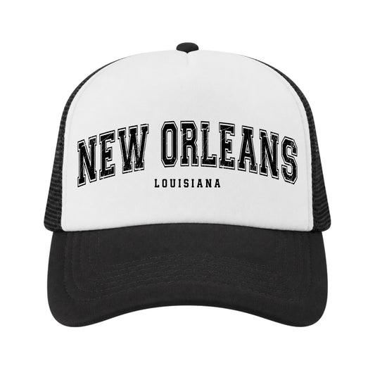 New Orleans Trucker Hat for Kids & Adults, New Orleans Louisiana Vacation, Souvenir Gifts