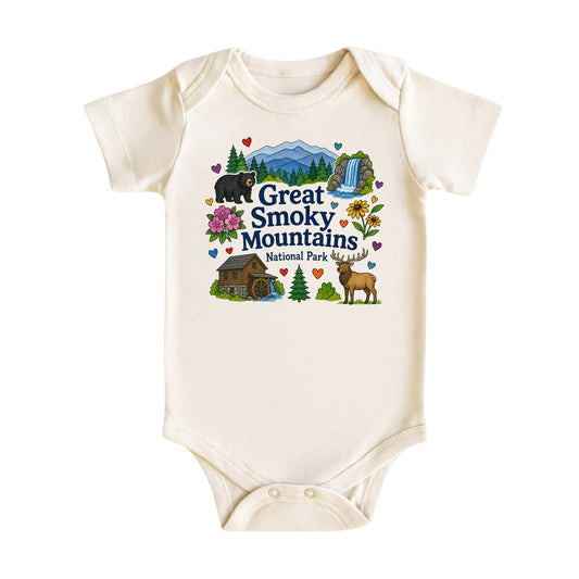 Great Smoky Mountains Baby Bodysuit for Boys Girls
