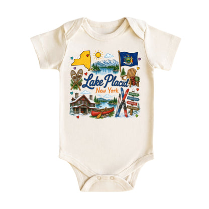 Lake Placid New York Baby Bodysuit for Boys Girls
