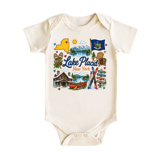 Lake Placid New York Baby Bodysuit for Boys Girls