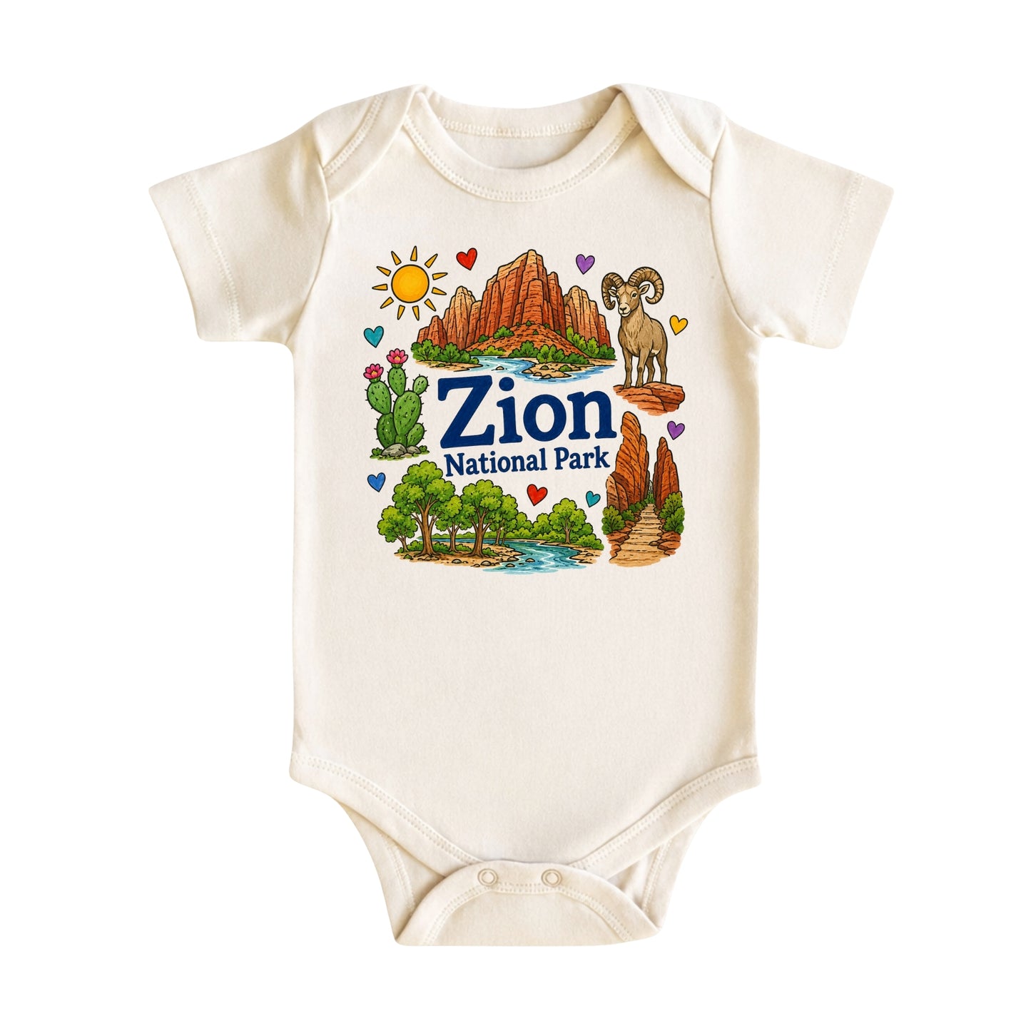 Zion National Park Baby Bodysuit for Boys Girls