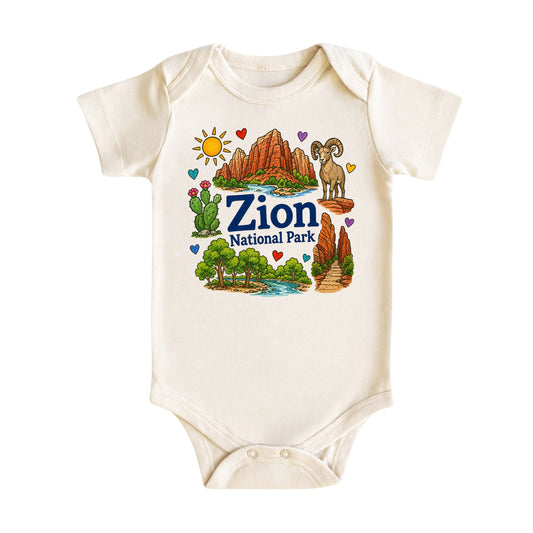Zion National Park Baby Bodysuit for Boys Girls