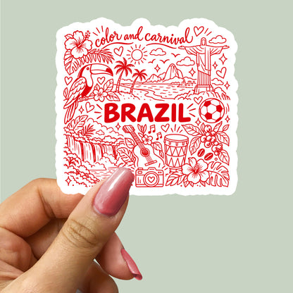 Brazil Illustration Sticker