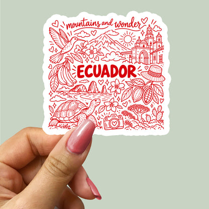 Ecuador Illustration Sticker