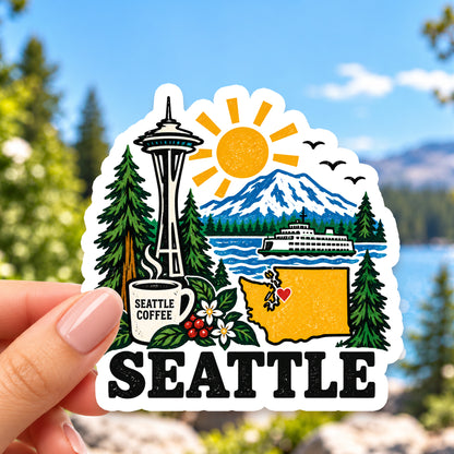 Seattle Retro Sticker