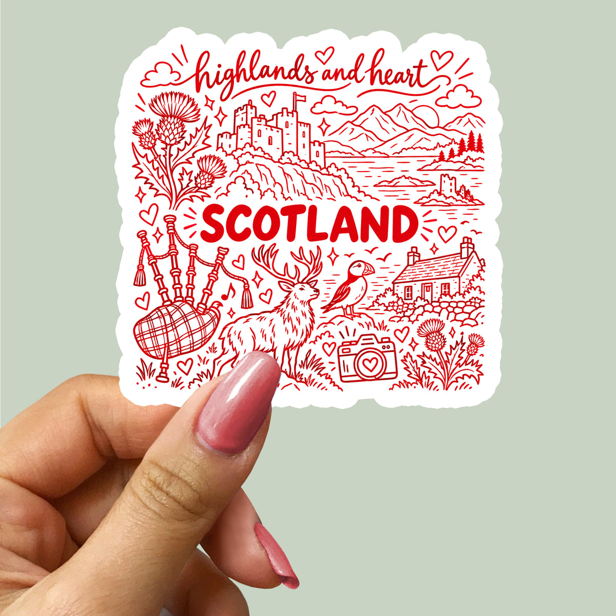 Scotland Illustration Sticker