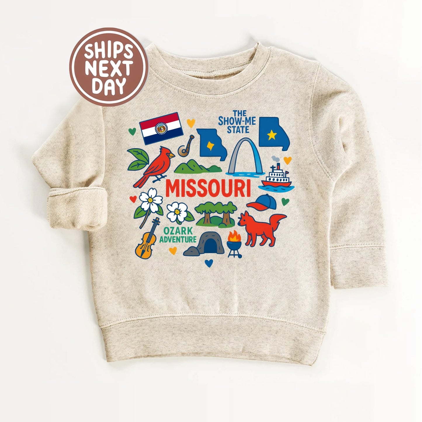 Missouri Kids Sweatshirt – Show-Me State Icons