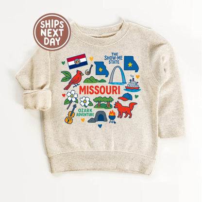 Missouri Kids Sweatshirt – Show-Me State Icons