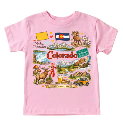 Colorado State Symbols Kids T-Shirt