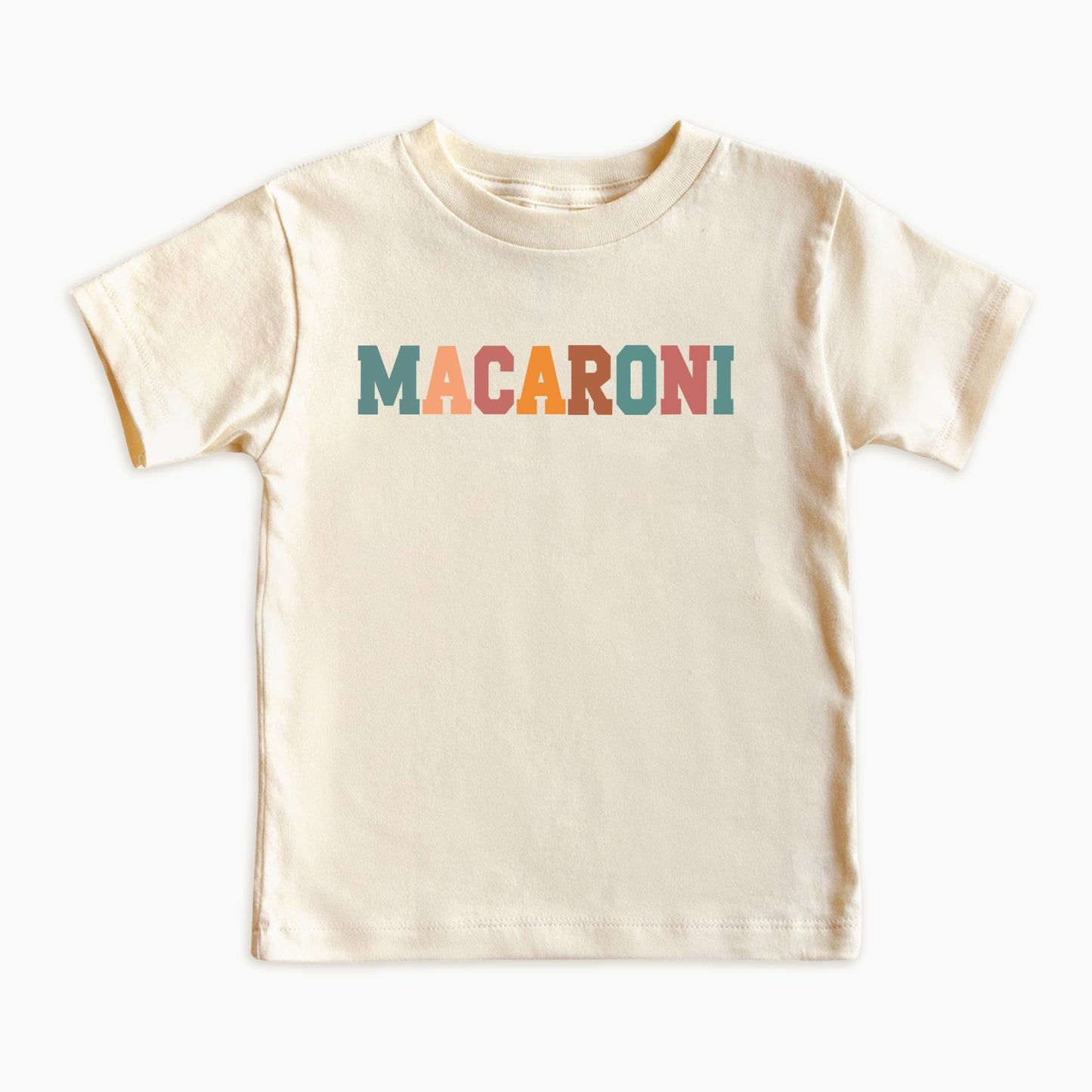 Macaroni Kids Shirt – Retro Typography Food Lover