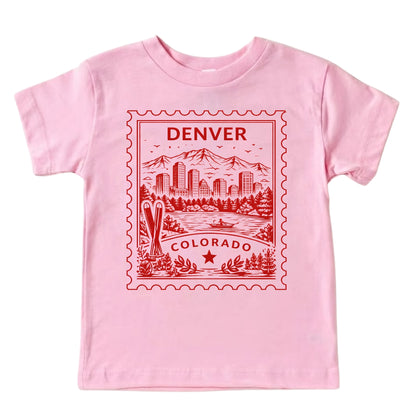 Denver Colorado Kids Vintage Postage Stamp T-Shirt