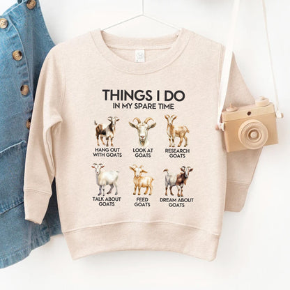 Things I Do In My Spare Time - Goat Kids Shirt