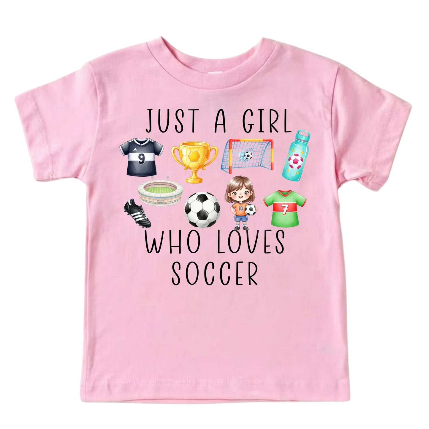 Just A Girl Who Loves Soccer Kids T-Shirt