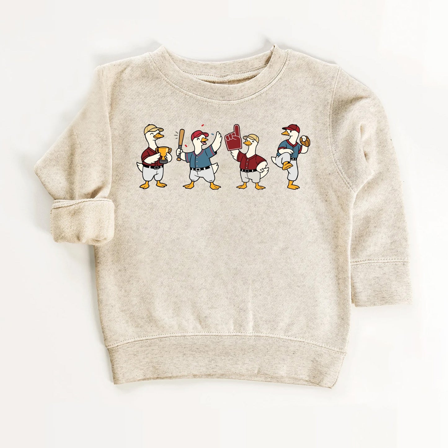 Funny Baseball Ducks Kids T-Shirt