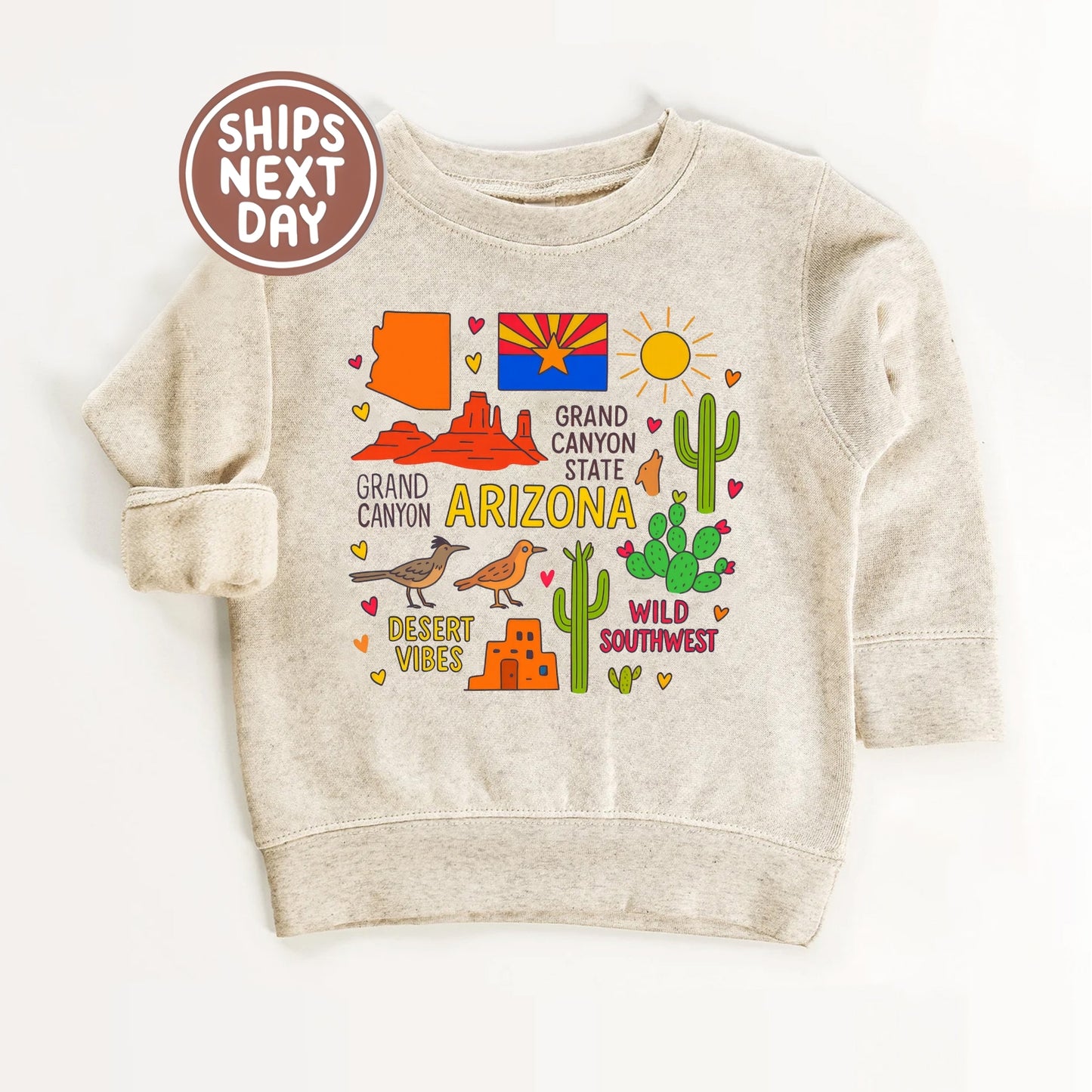 Arizona Kids Sweatshirt – Grand Canyon State Icons