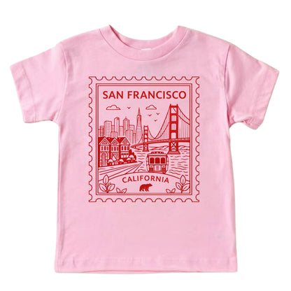 San Francisco California Kids Vintage Postage Stamp T-Shirt