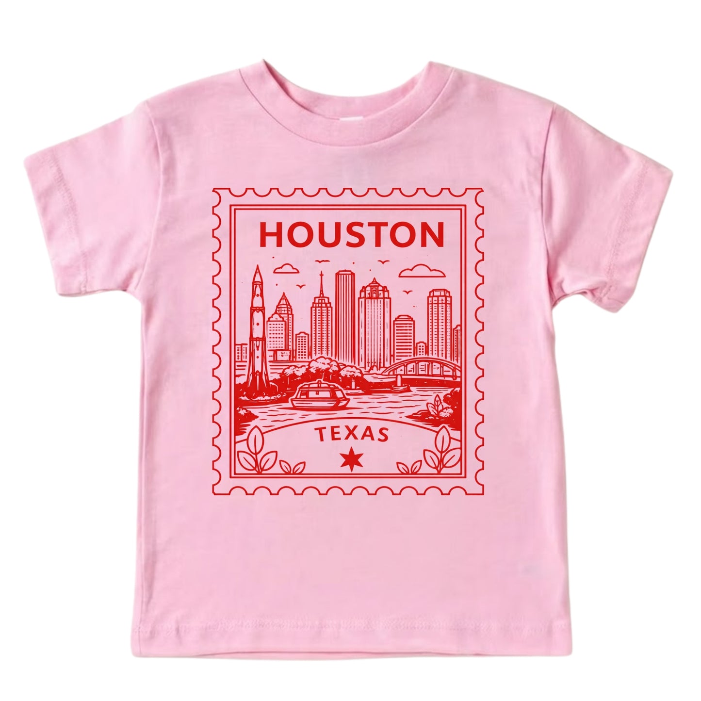 Houston Texas Kids Vintage Postage Stamp T-Shirt