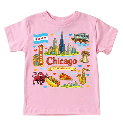 Chicago The Windy City Kids T-Shirt