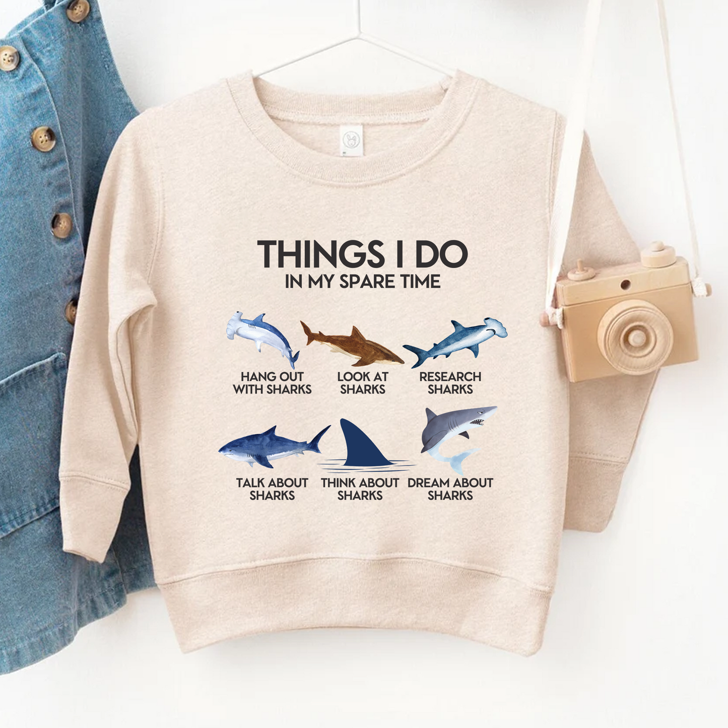 Things I Do In My Spare Time - Shark Kids Shirt