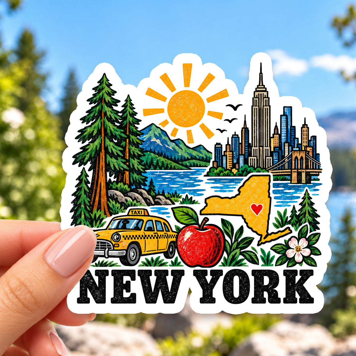 New York Retro Sticker