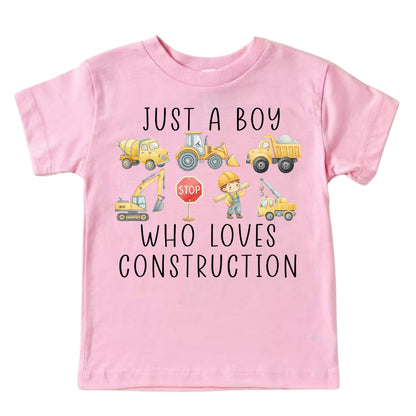 Just A Boy Who Loves Construction Shirt