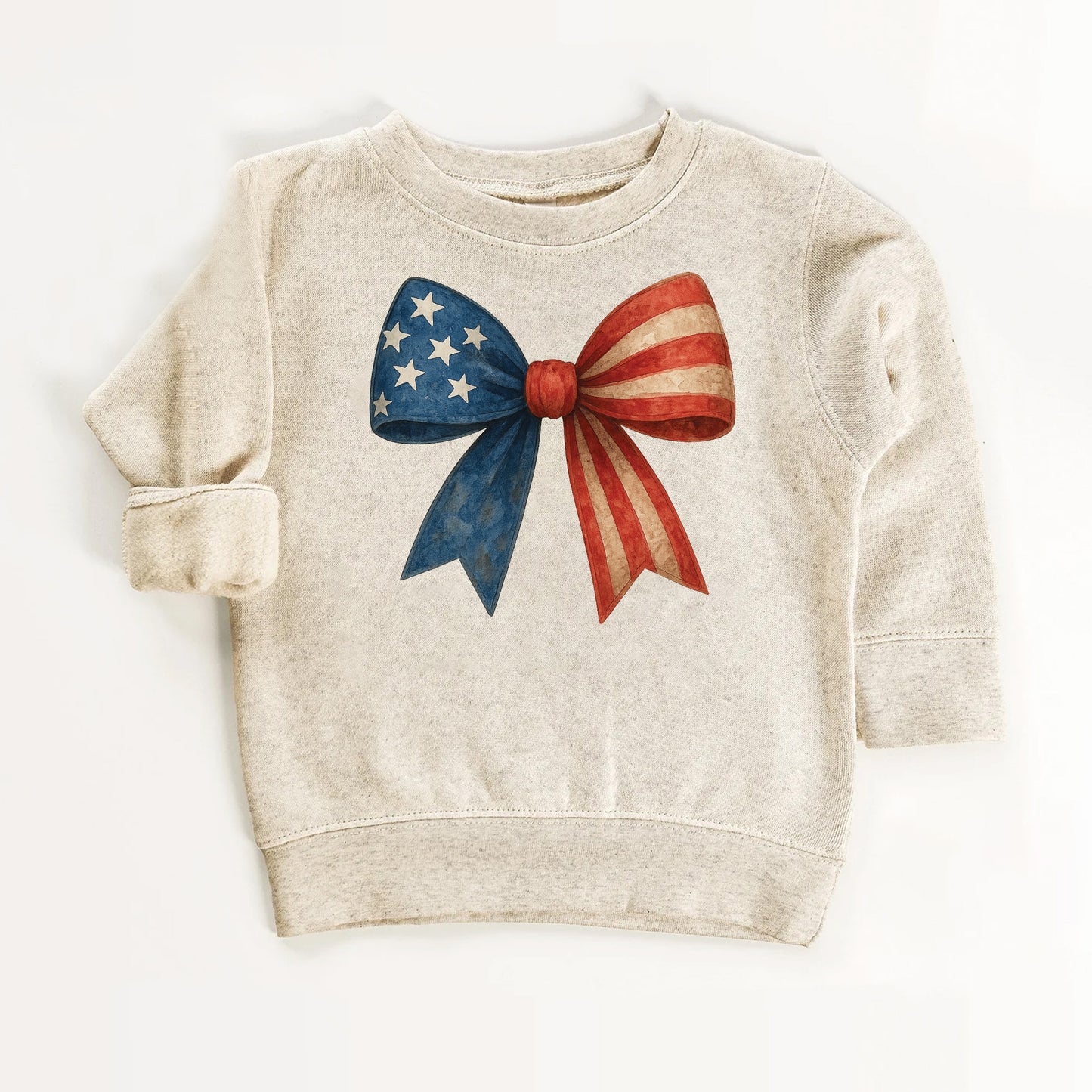 Kids American Flag Bow T-Shirt