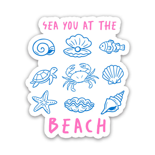 Sea You At The Beach Coastal Sticker