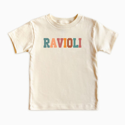 Ravioli Kids Shirt – Retro Typography Food Lover