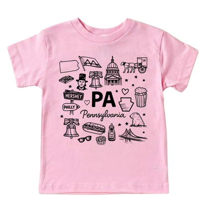 Pennsylvania Icons Kids T-Shirt